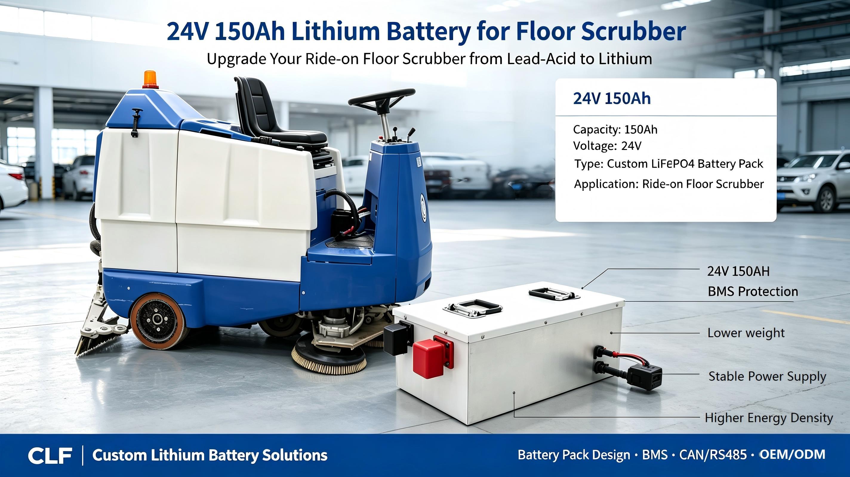 آخرین مورد شرکت 24V 150Ah Lithium Battery for Industrial Floor Scrubbers