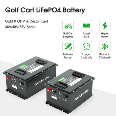 CLF 72V Bluetooth Golf Cart Battery with 1200 Cycle Life 2C Max Discharging Current and Lifepo4 Tech