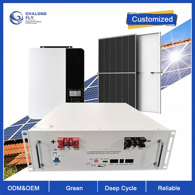 باتری لیتیومی LiFePo4 چرخه عمیق خارج از شبکه OEM ODM 10KW 48V 100AH ​​200AH ذخیره سازی خورشیدی باتری لیتیوم آهن فسفات