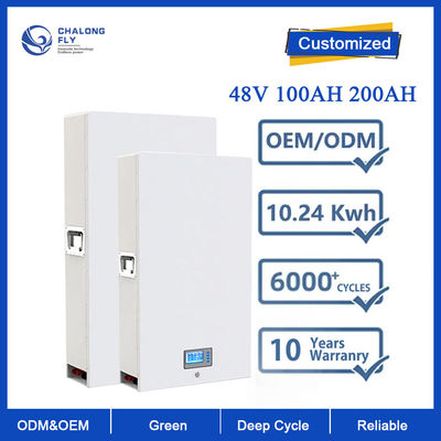 باتری لیتیومی LiFePo4 OEM ODM قابل شارژ 48V 100AH ​​200AH 300AH باتری لیتیوم یونی برای ذخیره انرژی خورشیدی خانگی