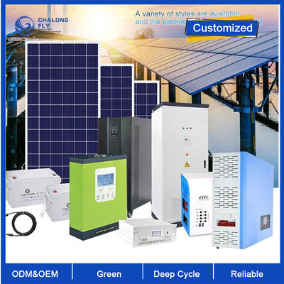 OEM ODM باتری لیتیوم LiFePO4 خانه خارج از شبکه اینورتر موج سینوس خالص 3KW 5KW 6KW بسته های باتری لیتیوم