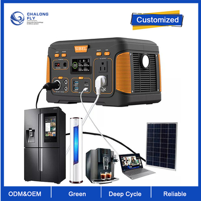 OEM ODM باتری لیتیوم LiFePO4 ایستگاه انرژی خورشیدی قابل حمل USB نوع C DC AC OUTPUT بسته های باتری لیتیوم