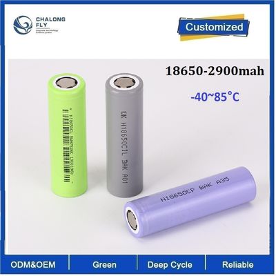 18650 2900mAh دمای وسیع -40 ~ 85 ° C باتری آهن لیتیوم برای تامین انرژی نظامی استفاده کنید بسته های باتری لیتیوم