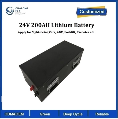 CLF OEM قدرت لیتیوم آهن LiFePO4 200Ah 24V باتری لیتیوم بسته برای ماشین های تماشای AGV فورک لیفت اسکوتر EV ماشین