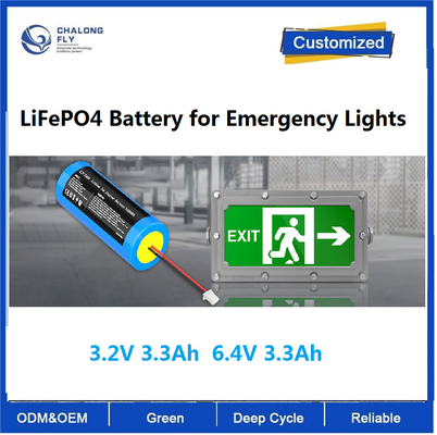 CLF OEM ODM 3.2V 3.3Ah 6.4V 3.3Ah باتری لیتیوم باتری LiFePO4 برای چراغ های اضطراری